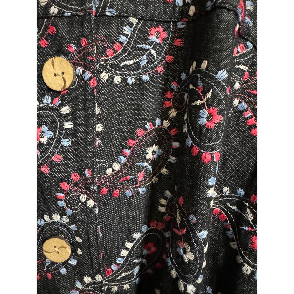 Coldwater Creek Embroidered Paisley Button Front Jacket 2X - Picture 3 of 4